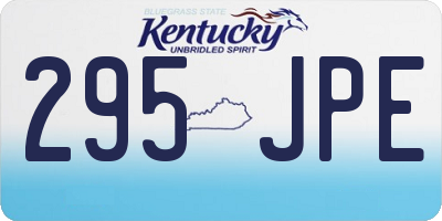 KY license plate 295JPE