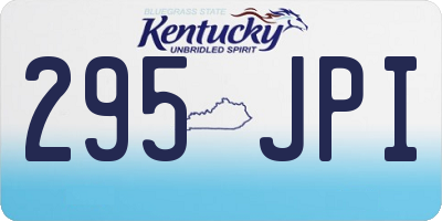 KY license plate 295JPI
