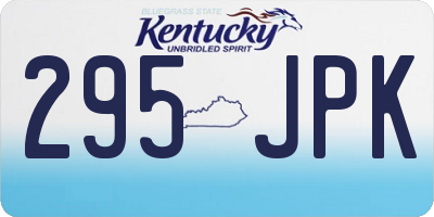 KY license plate 295JPK
