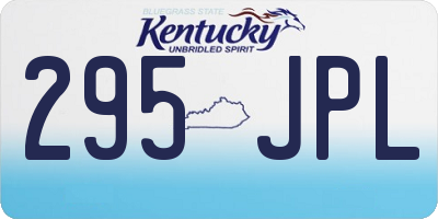 KY license plate 295JPL