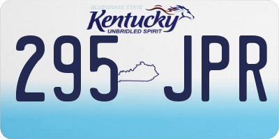 KY license plate 295JPR