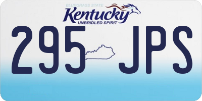 KY license plate 295JPS