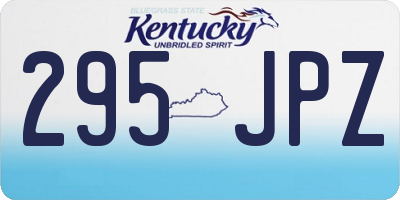 KY license plate 295JPZ