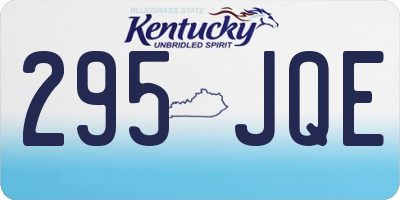 KY license plate 295JQE