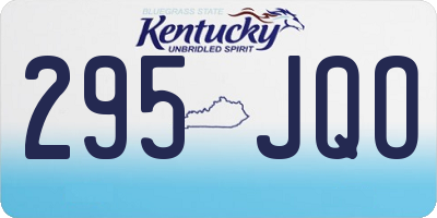 KY license plate 295JQO
