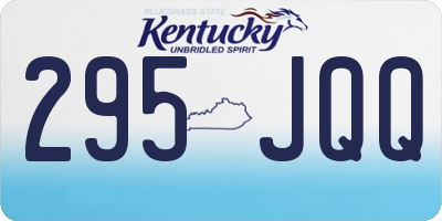 KY license plate 295JQQ