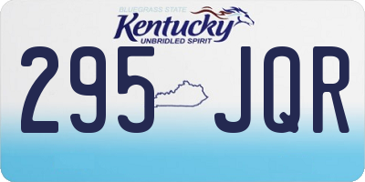 KY license plate 295JQR