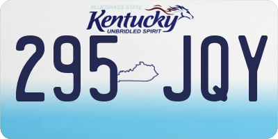 KY license plate 295JQY