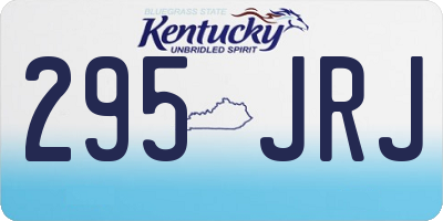 KY license plate 295JRJ