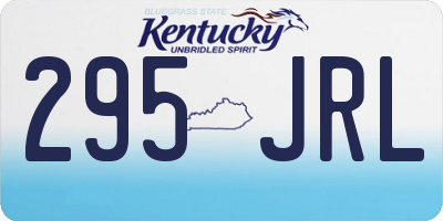KY license plate 295JRL
