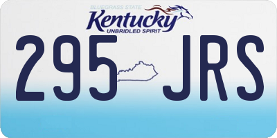 KY license plate 295JRS