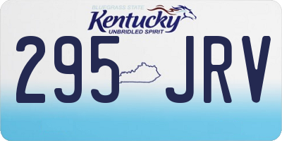 KY license plate 295JRV