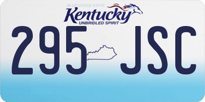 KY license plate 295JSC