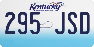 KY license plate 295JSD