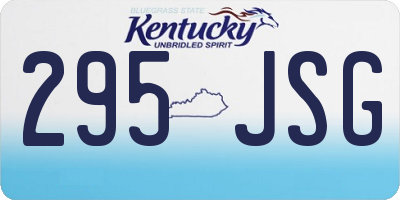 KY license plate 295JSG