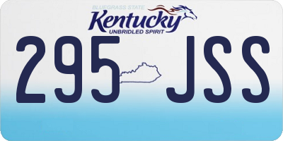 KY license plate 295JSS