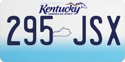 KY license plate 295JSX