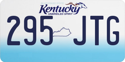 KY license plate 295JTG