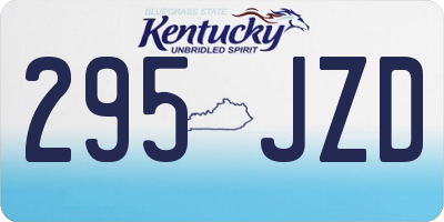 KY license plate 295JZD