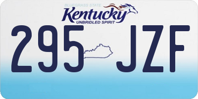 KY license plate 295JZF