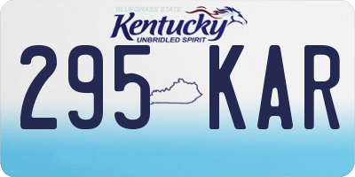 KY license plate 295KAR