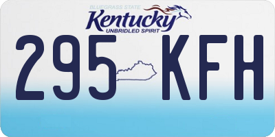 KY license plate 295KFH