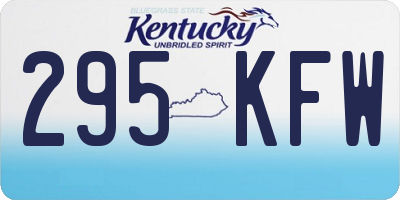 KY license plate 295KFW