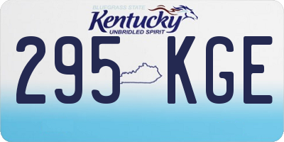 KY license plate 295KGE