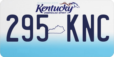 KY license plate 295KNC