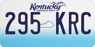 KY license plate 295KRC