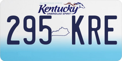 KY license plate 295KRE