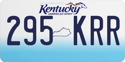 KY license plate 295KRR