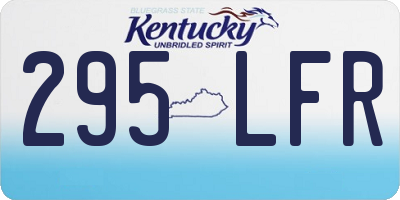 KY license plate 295LFR