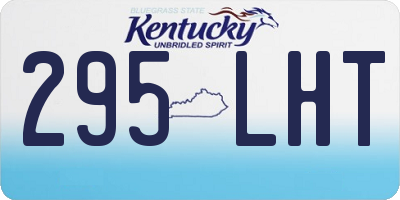 KY license plate 295LHT