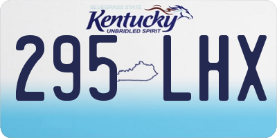 KY license plate 295LHX