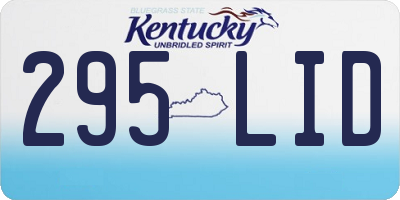 KY license plate 295LID