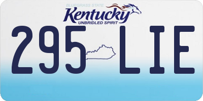 KY license plate 295LIE