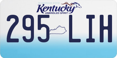 KY license plate 295LIH
