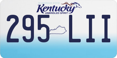 KY license plate 295LII