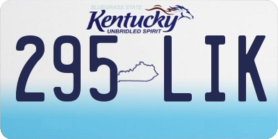 KY license plate 295LIK