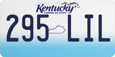 KY license plate 295LIL