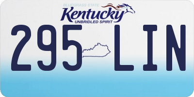 KY license plate 295LIN