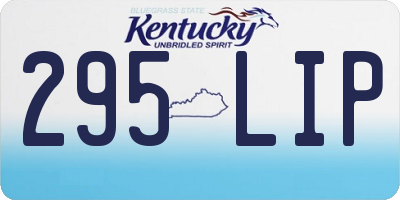 KY license plate 295LIP