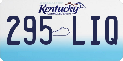 KY license plate 295LIQ