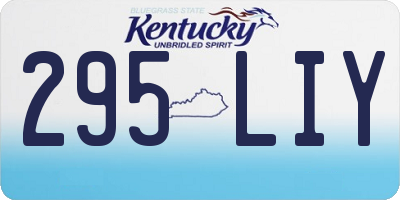 KY license plate 295LIY