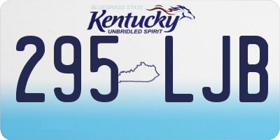 KY license plate 295LJB
