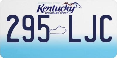 KY license plate 295LJC