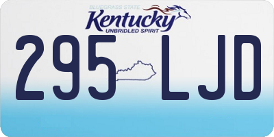 KY license plate 295LJD