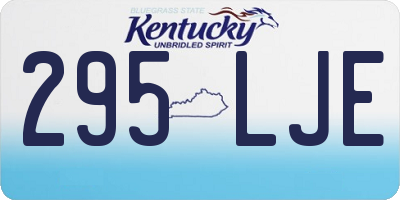 KY license plate 295LJE