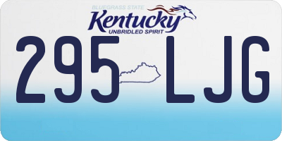 KY license plate 295LJG
